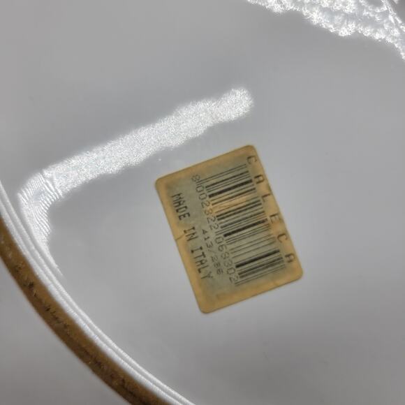 VTG Caleca Pasta Platter Spaghetti Bowl Set White Ceramic Hand Painted Italy - Picture 8 of 16